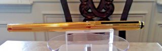 Vintage Os Cross Signature Fountain Pen,  Gold Weave 1987 Boxed 18k Xf Nib