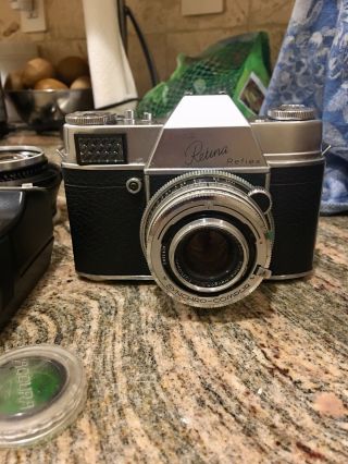 Vintage Kodak Retina Reflex 35mm Camera 2.  5 mm Lens & Case Too 2