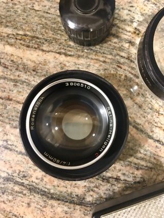 Vintage Kodak Retina Reflex 35mm Camera 2.  5 mm Lens & Case Too 6