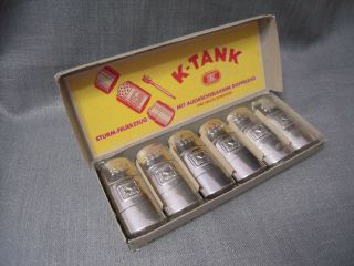 Vintage German K - Tank Petrol Lighter - 6pc,  Box