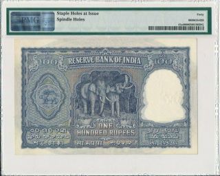 Reserve Bank of India India 100 Rupees ND (1950) Pick 41a,  Rare type PMG 40 2