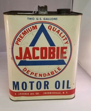 Vintage Advertising Jacobie Premium Motor Oil 2 Gallon 846 - Z