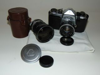 Vintage: Honeywell Heiland Pentax H2 Camera.  Asahi 55mm Lens & 35mm Prime Lens