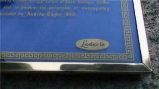 RARE VINTAGE REVERSE PAINTED ON GLASS SIGN THE OSTEOPATHIC OATH LEDERLE LABS 3