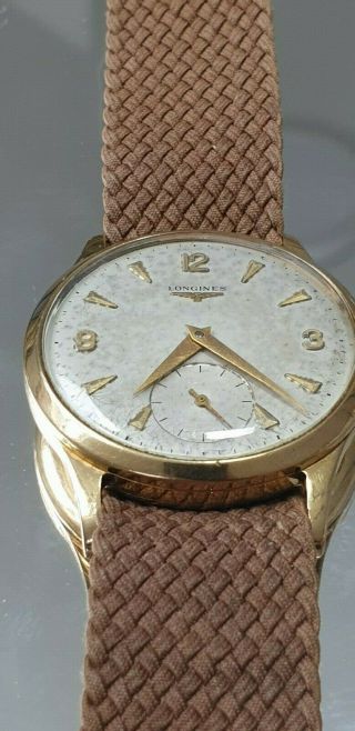 Vintage LONGINES Clasic mechanical watch,  Calibr.  30L Men ' s 9ct solid gold 2