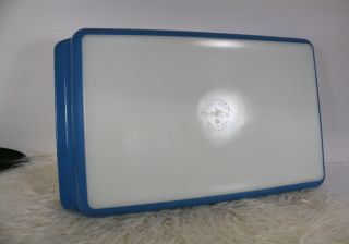 VINTAGE PYREX BLUE WHITE SNOWFLAKE GARLAND JUMBO LASAGNA BAKING DISH 933 Kitchen 5