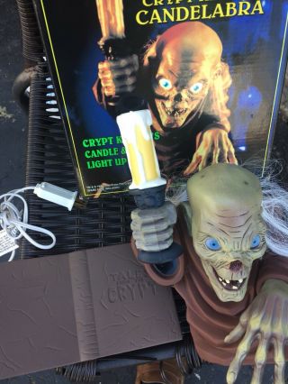 Vintage 1996 Crypt Keeper Candelabra Tales From The Crypt Halloween W Box 4