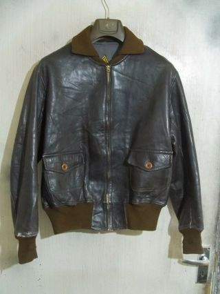 Vintage Ww2 Swedish Leather Goatskin G - 1 Flying Jacket Size M / L