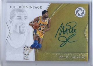 2018 - 19 Panini Opulence Magic Johnson Golden Vintage Auto Autograph La Lakers