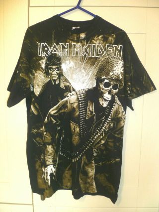 Iron Maiden - Vintage " A Matter Of Life And Death " Black T - Shirt (l)