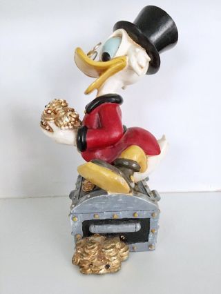 Extremely Rare Walt Disney Scrooge McDuck on Treasure Chest Figurine Statue 5
