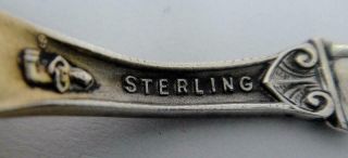 Antique Sterling Silver Souvenir Spoon Full Figural INDIAN Handle,  Duluth Minn. 7
