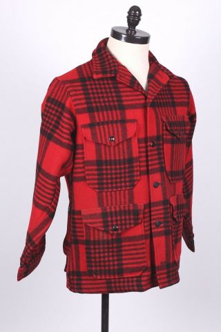 Vtg 70s Pendleton Wool Plaid Hunting Coat Jacket Usa Mens Size Medium