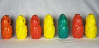 Vintage Retro 13 ' Blow Mold Owls Patio RV Glamping Party Lights String of 7 5