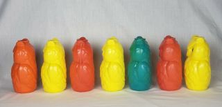 Vintage Retro 13 ' Blow Mold Owls Patio RV Glamping Party Lights String of 7 6