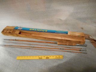 Vintage Kiraku Split Bamboo Fly Rod With Wood Box