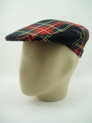 Jackie Stewart Cap Wool Tartan Flat Driver Car Racing Vintage F1 Gp Racer