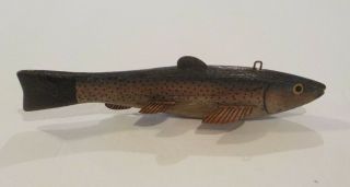 American 7.  75 " Painted Wood Weighted Spearing Decoy Ice Fishing Lure (10)