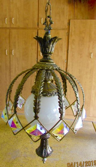 Mid Century Modern Hanging Light Swag Light Vintage Lamp 1960s 1970s Unique