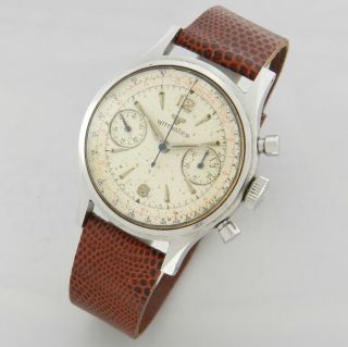 Wittnauer 3258 Stainless Steel Vintage Chronograph Watch 100 Venus 188