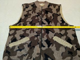 80s Bob Fratzke Winona Camo Sherpa Wool Lined Vest Jacket size XL RARE VINTAGE 4
