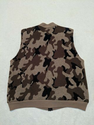 80s Bob Fratzke Winona Camo Sherpa Wool Lined Vest Jacket size XL RARE VINTAGE 5