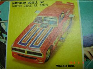 Monogram 1/32 Scale The Fiend Dodge Charger Funny Car Rare Vintage Snap - Tite 5