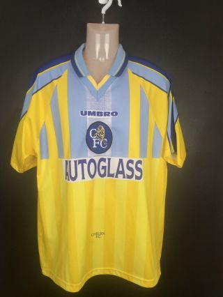 Chelsea Fc Vintage Soccer Jersey 1996/97 Umbro Away Football Shirt Large