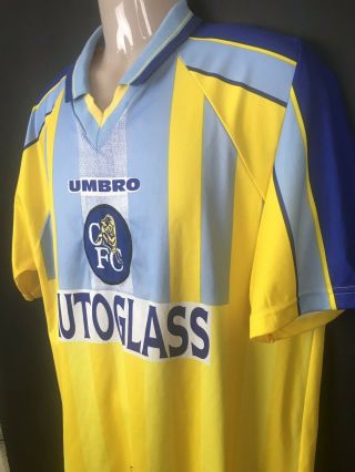 Chelsea FC vintage soccer jersey 1996/97 Umbro away football shirt large 2