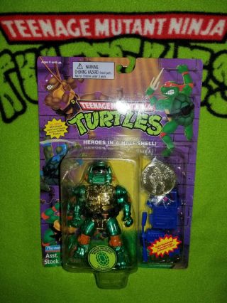 Playmates Teenage Mutant Ninja Turtles 1995 Warrior Metalhead Michaelangelo Rare