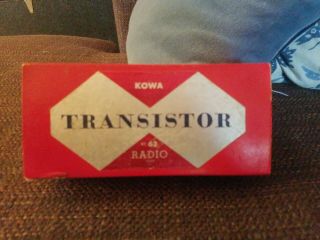 Rare Vintage Kowa Kt - 62 Bluetransistor Radio With Box