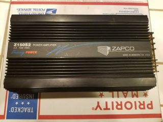Old School Zapco Z150s2 2 Channel Amplifier,  Usa Made,  Vintage And Rare.