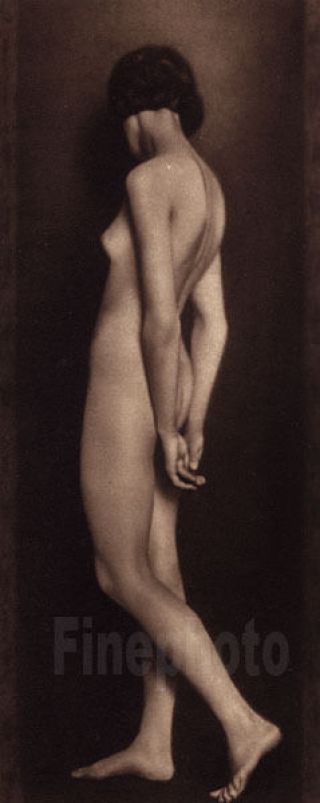 1925 Vintage Female Nude Naked Woman Photo Art Deco Austria By Trude Fleischmann
