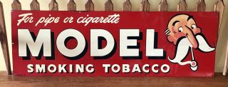 Model Smoking Tobacco Metal Advertising Sign 523 - G Vintage For Pipe Or Cigs