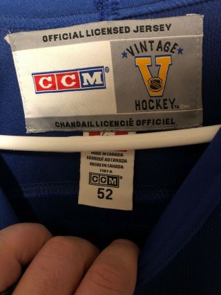 Authentic CCM Vintage Mats Sundin Toronto Maple Leafs Blue Jersey Mens sz 52 6