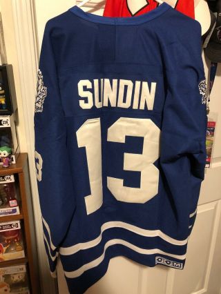 Authentic CCM Vintage Mats Sundin Toronto Maple Leafs Blue Jersey Mens sz 52 7