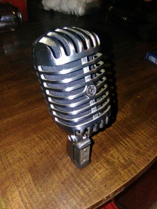 Vintage " Shure " Model 55 S Unidyne Dynamic Elvis Microphone 1950 