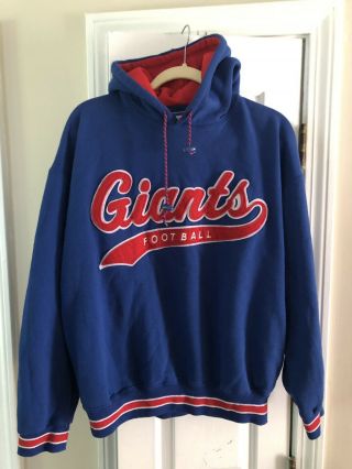 Vintage York Giants Starter Pullover Hoodie Sweatshirt Size Large Rare
