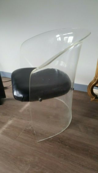 Vintage mid century lucite plastic Chair Plastic 3