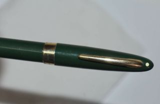 Vintage Sheaffer Snorkel Jade Green White Dot Fountain Pen