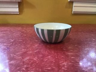 Vintage Cathrineholm Enamelware Sea Foam Striped Bowl 4” (10 Cm)