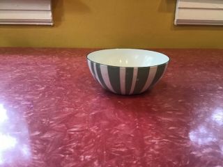 Vintage Cathrineholm Enamelware Sea Foam Striped Bowl 4” (10 cm) 2
