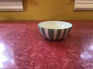 Vintage Cathrineholm Enamelware Sea Foam Striped Bowl 4” (10 cm) 3