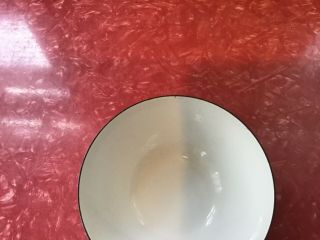 Vintage Cathrineholm Enamelware Sea Foam Striped Bowl 4” (10 cm) 4