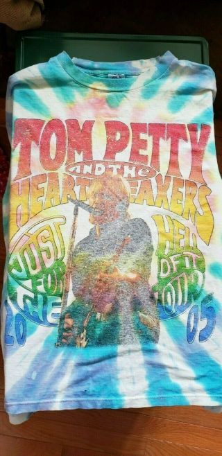 Authentic Vintage Tom Petty Heartbreakers & Black Crows Tour T - Shirt Xl Tie Dye