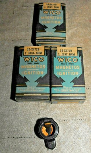 3 Vintage Nos Wico 16 - Xa77b Magneto Ignition Distributor Arms John Deere Parts