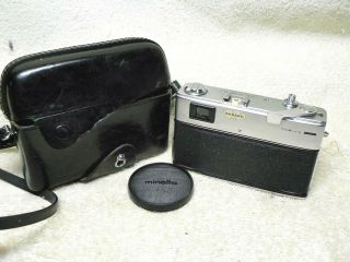Vintage Minolta HI - MATIC 7S 35mm Camera w/Rokkor PF 45mm f/1.  8.  COLLECTOR QUALITY 3