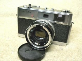 Vintage Minolta HI - MATIC 7S 35mm Camera w/Rokkor PF 45mm f/1.  8.  COLLECTOR QUALITY 6