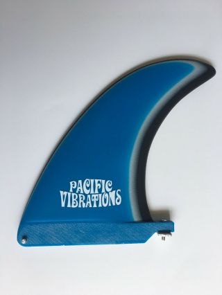 Pacific Vibrations 7.  0 " Surfboard Fin Mccoy Vintage Template 3 Color Fiberglass