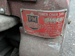 Vintage PM WoodBoss Chainsaw power head Vancouver BC 4